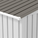 Outsunny 9' x 6' Outdoor Storage Shed, Garden Tool Metal Shed with Foundation Kit, Double Lockable Door, Air Vents and Sloping Roof, for Backyard, Patio, Lawn, Silver Outsunny