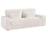 VanAcc 88 Inch Oversized Sofa, Modern Couch with Lumbar Pillows and Armrests, 3 Seater Couch- Cloud Sofas for Living Room, Beige VanAcc