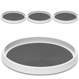 Set of 4, 10 Inch Non-Skid Lazy Susan Organizers - Turntable Rack for Cabinet, Pantry Organization and Storage, Kitchen, Fridge, Bathroom Makeup Vanity Countertop, Under Sink Organizing, Spice Rack LANDNEOO