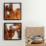 2 Pieces Rustic Cedar Wood Wall Decor Live Edge Wall Art Décor WELLAND