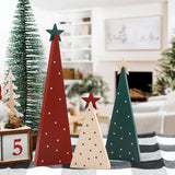 FestalMart Christmas Decorations-Three Sizes Wooden Christmas Tree Sign with Star-Christmas Decorations for Home Shelf Mantel Fireplace Table Party Decor FestalMart