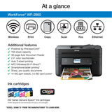 Epson Workforce WF-2860 All-in-One Wireless Color Printer with Scanner, Copier, Fax, Ethernet, Wi-Fi Direct and NFC, Amazon Dash Replenishment Ready Epson