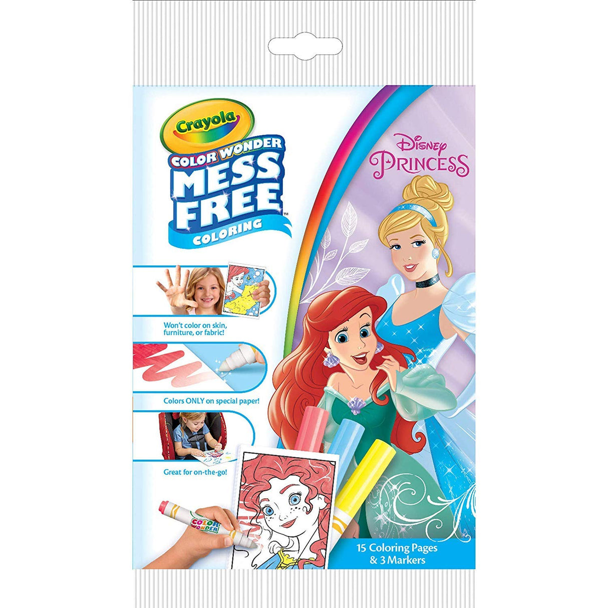 Crayola Color Wonder Disney Princess Coloring Pages, Mess-Free Coloring, for Kids, Age 3 4 5 6 Crayola