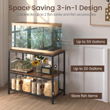 YDTOP 40-50 Gallon Fish Tank Stand,Heavy Duty Metal 40 Gallon Aquarium Stand 3-Tier Adjustable Storage Shelves for 40-50 Gallon Fish /Turtle/Reptile Tank-36.2*17.7*31.5" YDTOP