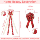 Christmas Tree Topper Bow, 44X12 Inch Artificial Xmas Tree Flower Topper Decor, for Family, Wedding, Birthday Party, Indoor Outdoor Thanksgiving Christmas Decoration - Red/Gold/Snowflake. RoseCraft