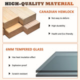 1 Person Infrared Sauna | Far Infrared Home Sauna | 1,060 watt | 6 Low EMF Heaters | Canadian Hemlock | Tempered Glass Door | Indoor Saunas with Red Lamp, Bluetooth, LCD, LED (Random Left/Right) Wizzisauna