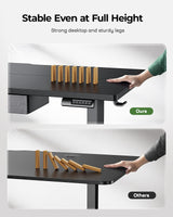 Marsail Electric Adjustable Standing Desk, 48x24 Inch, Sit-Stand Home Office Desk with Drawer, Black Marsail