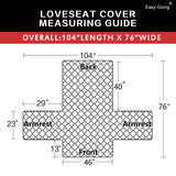 Easy-Going Reversible Loveseat Couch Cover for 2 Cushion Couch Sofa Cover for Dogs Water Resistant Furniture Protector with Foam Sticks Elastic Straps for Pet (Loveseat, Gray/Light Gray) Easy-Going