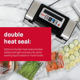 Nesco Deluxe Food VS-12 Vacuum Sealer, 130 Watts, Kit Bags & Viewing Lid, Compact, Silver Nesco