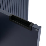 Malwee 48 Inch Floating Bathroom Vanity with Sink, 48'' Single Sink Wall Mounted Bathroom Vanity, with 3 Doors and White Waterdrop Gel Coat Basin (058-48 * 18, NBL) Malwee