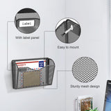 samstar 6 Pack Mesh Wall Mounted File Holder Metal Wall File Pocket Mail Organizer for Office/Home(with Label Panel) samstar