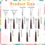 MBAIYO 27 Pcs Palette Knife Set, Stainless Steel Painting Knife Set Wood Handle Palette Knives Paint Spatula Pallet Knives for Acrylic Paint Tools for Canvas Oil Painting Mixing and Texturing MBAIYO
