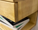 WOODCHES Floating Nightstand Side Accent or End Table with Storage Drawer, Wood Bedside Shelf, Handmade Floating Table (MADRID) WOODCHES