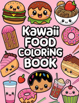 Kawaii Food Coloring Book (Kawaii Food Coloring Pages) WoodArtSupply
