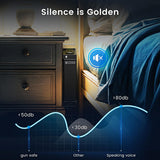 Gun Safe, Biometric Pistol Safe Fingerprint Quick Access Drop Down Single Mount Gun Safe with Keypad Lock and Key Lock, for Nightstand Wall Mount Bedside Desk Vehicle Bed ADIMO