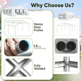 20x20 Heavy Duty Party Tent Upgraded Galvanized Wedding Tent Outdoor Gazebo Event Shelter Carport Canopy Tent with 2 Storage Bags & Reinforced Frame PEAKTOP OUTDOOR