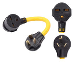 ONETAK NEMA 10-30P to 6-30R 240V 30 Amp 3 Prong Male Plug to 3 Prong Female Receptacle Dryer EV Charger Power Cord Adapter ONETAK