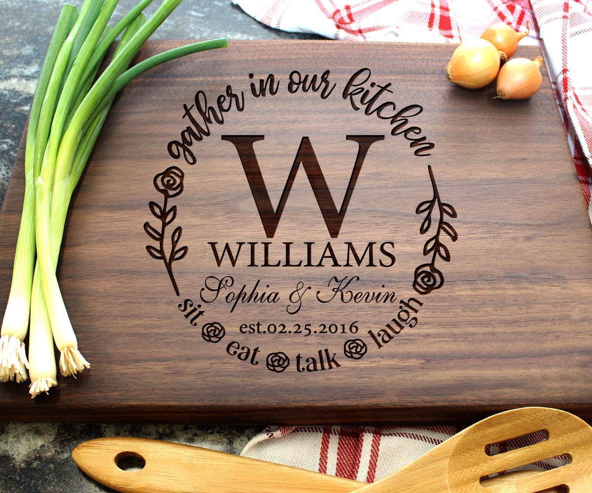 Personalized Cutting Boards, Wooden Custom Engraved Chopping Board for Wedding Gift, Bridal Shower, Engagement Gifts, Anniversary Gift, Housewarming - WoodArtSupply