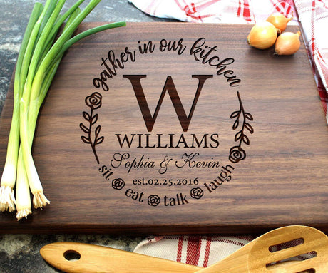 Personalized Cutting Boards, Wooden Custom Engraved Chopping Board for Wedding Gift, Bridal Shower, Engagement Gifts, Anniversary Gift, Housewarming Generic