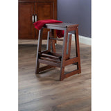 Winsome Beech Wood Double Step Stool, Antique Walnut (94022) Winsome