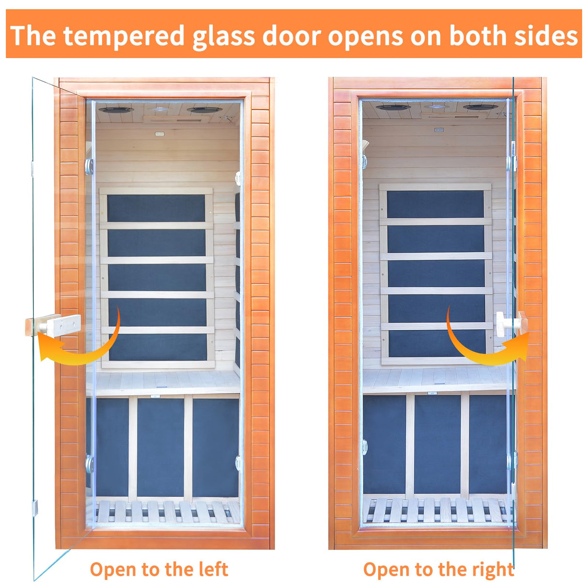 Sauna Mini 1 Person Low EMF Infrared Home Sauna,Hemlock Wood 5 Heating Panels Dry Indoor Sauna,1200W/110V Far Infrared Sauna With Led Reading Lamp,Bluetooth Speakers,Oxygen bar,Digital Controller Prahalum