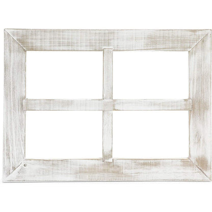 White Window Frame Farmhouse Wall Decor (11 x 15 Inches, 2 Pack) - WoodArtSupply