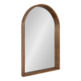 Kate and Laurel Hutton Rustic Modern Farmhouse Arch Mirror, 24" x 36", Natural Wood Finish Kate and Laurel