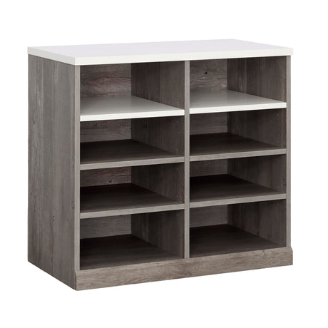 Sauder Craft Pro Series Open Storage Cabinet, L: 32.05" x W: 17.68" x H: 30.0", Mystic Oak Sauder