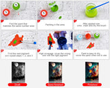 Rebotipy Paint by Numbers for Adults The Wolf Howled at The Moon Paint by Number on Canvas Without Frame,DIY Oil Painting for Home Wall Decor(16x20inch) Rebotipy