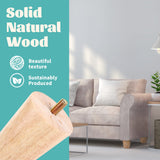 Txcucc 2" Round Solid Wood Furniture Leg Set of 4 Mid-Century Modern Sofa Couch Bed Coffee Chair Desk Straight Feet Legs with Pre-Drilled 5/16（M8） Inch Bolt& Screws& Rubber Pads… Txcucc
