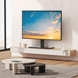 PERLESMITH Universal Swivel TV Stand Base, Table Top TV Stand for 37 to 65,70,75 inch LCD LED TVs, Height Adjustable TV Mount Stand with Tempered Glass Base, VESA 600x400mm, Holds up to 99lbs, PSTVS13 PERLESMITH