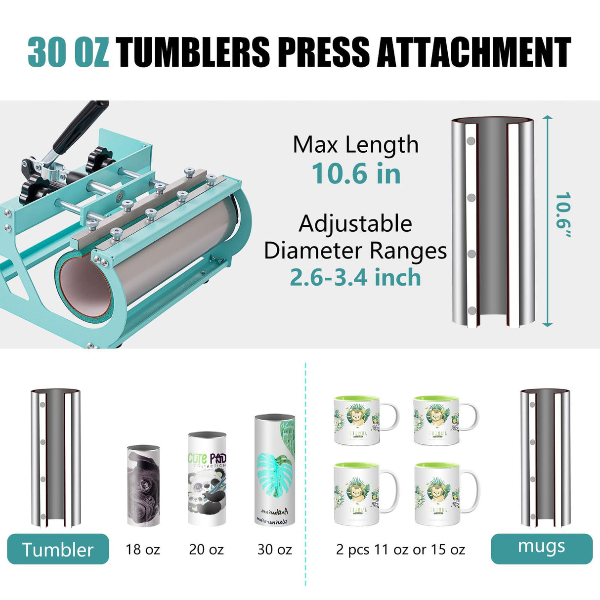 Mstge Heat Press 8 IN 1, Heat Press Machine 15x15 Inch with 30 OZ Tumbler Press, Slide Out T-Shirt Pressing Machine, Swing Away Heat Transfer Machine for T-Shirts, Tumblers Glass Mugs, Hats and Plates Mstge