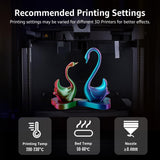 dikale Silk Triple Color PLA+ 3D Printer Filament 1.75mm, No Tangle Shiny Filament Net Weight 250g Spool (0.55lbs), 3-in-1 Silk PLA Pro Plus, Rose Red+Sky Blue+Green dikale