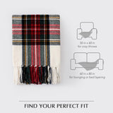 EVERGRACE Stewart Christmas Plaid Chenille Throw Blanket for Couch, Super Soft Cozy Tartan Checkered Throw Blanket with Tassels, Lightweight Plush Chenille Knit Throw for Christmas Decor, 50”x60” EVERGRACE