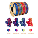 【MINDAHAND Dual-Color Silk PLA Filament Set】 1.75mm 3D Printer Filament 4 Rolls × 250g, Shiny Gradient, No Clogging, No Bubbles, High Precision, Smooth Printing, Compatible with FDM 3D Printers MINDAHAND