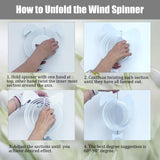 WindMage 4Pack 8 inch Sublimation Wind Spinner Blanks 3D Aluminum Metal Wind Sculpture Kinetic Spinners for Yard and Garden Indoor Art Ornaments Hanging Decoration (Dog) WindMage