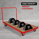 ZDNEY 5 Inch Polyurethane Caster Wheels- Polyurethane on Polyolefin Core Wheel with Double Roller Bearing, Casters Set of 4 Heavy Duty with 4000 lbs Capacity, Use for Handling, Industrial Trolleys ZDNEY