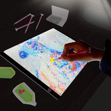 LIRUNQIU 59 Pcs Diamond Painting A4 LED Light Pad Kit, 5D Diamond Painting Accessories Tool Kit Full Drill for Adults and Kids, Supplies Includes Storage Case, Pens,Stand,Pad Board and More LIRUNQIU