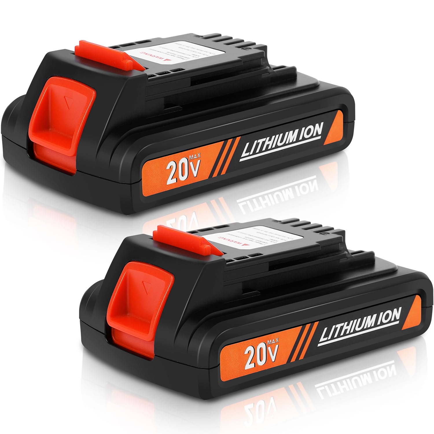 2 Packs 3.5Ah 20v Replacement Battery for Black&Decker Lithium-ion Battery Compatible with Black and Decker & Stanley & Porter Cable 20-Volt Battery Cordless Power Tools - WoodArtSupply