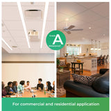 STICKGOO Smooth Drop Ceiling Tiles 2ft x 2ft, PVC Ceiling Tile 24 x 24in - Waterproof, Fire-Rated to Prevent Breakage - Package of 12 Tiles Cover 48 Sq. Ft, White STICKGOO