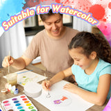 Fullhawl 120 Pcs White Cardstock Round Spin and Spiral Art Station Refill Paper 6.1 Inches Diameter Cardboard Circles for Crafts Circular Cardstock Cutouts for Paint Supply DIY Paper School Crafting Fullhawl