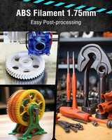 SUNLU ABS Filament 1.75mm 3D Printer Filament, Highly Resistant Durable, Heat Resistance, Excellent Toughness, Compatible with 99% FDM 3D Printers, 1kg Spool (2.2lbs), Black SUNLU