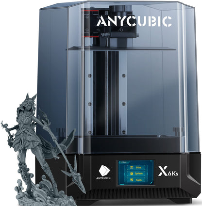 ANYCUBIC Photon Mono X 6Ks, Resin 3D Printer with 9.1'' 6K Mono Screen, LCD SLA Resin Printer with Upgraded LighTurbo Matrix, Large Print Volume 7.7'' x 4.8'' x 7.8'' - WoodArtSupply