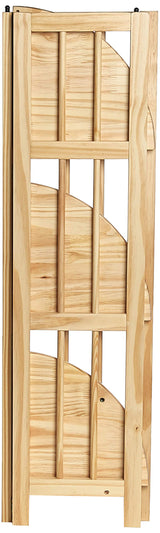 Casual Home 4-Shelf Corner Folding Bookcase, Natural Casual Home