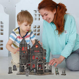 DIY Mini House Kit, Miniature Haunted House Kits with LED Accessories Furniture, 3D Wooden Puzzles for Adults, Dollhouse Craft Gifts for Girls, Boys, Teens Dibetoy