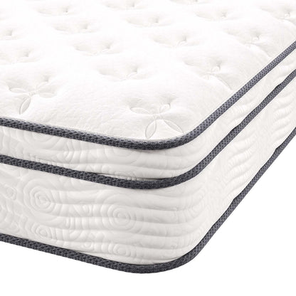 Modway Jenna 10” Innerspring and Memory Foam Full Mattress With Individually Encased Coils