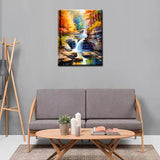 Tucocoo Sandstone Paint by Numbers Kits 16x20 inch Canvas DIY Oil Painting for Adults with Brushes and Acrylic Pigment, New River Falls National Park Landscape Pictures for Home Decor (Without Frame) Tucocoo