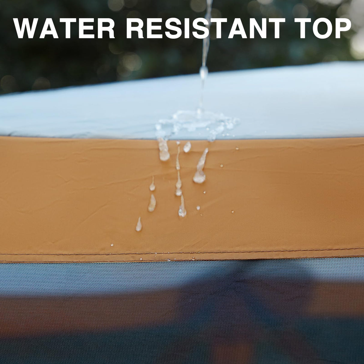 EVER ADVANCED Pop up Gazebo Tent for Backyard, 11.5 x 9.8 ft, Instant Screened Tent Screen House Canopy with Netting, Orange EVER ADVANCED