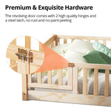 i-POOK Natural Twin Floor Bed Frame for Children with Safety Fence & Door i-POOK