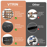 VTRIN Tall Shoe Rack with Cover, 10 Tier Shoe Organizer Storage for 50-55 Pairs Shoes and Boots Large Capacity Shoe Shelf with 8 Pockets Free Standing Shoe Rack for Closet, Entryway, Garage VTRIN